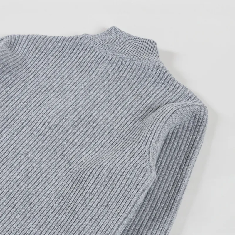 Colorful Standard Merino Quarter Zip Heather Grey-3