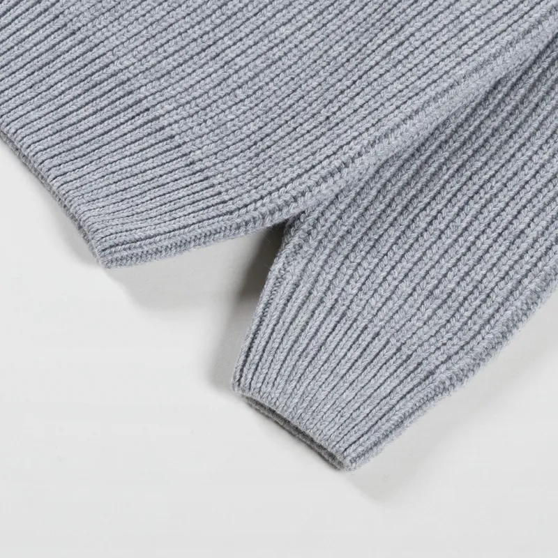 Colorful Standard Merino Quarter Zip Heather Grey-6