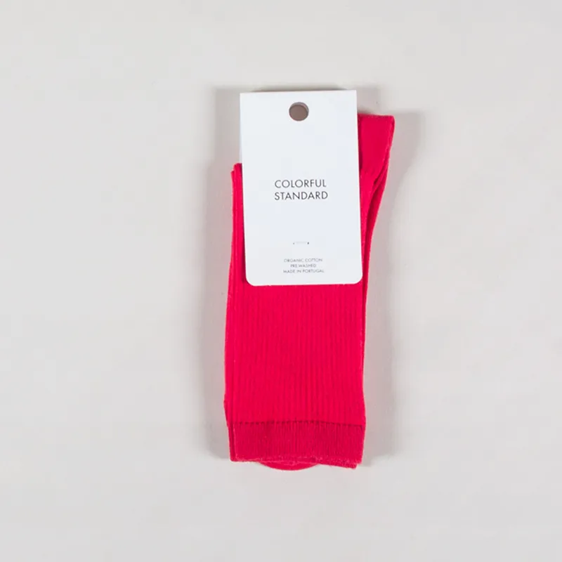 Colourful Standard Womens Classic Organic Sock Scarlet Red