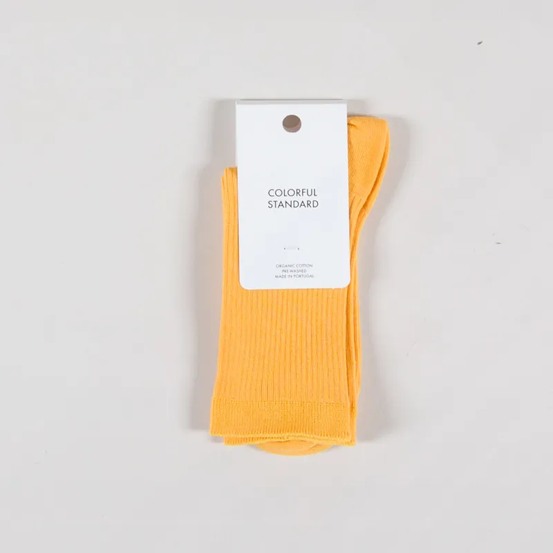 Colourful Standard Womens Classic Organic Sock Burned Yellow
