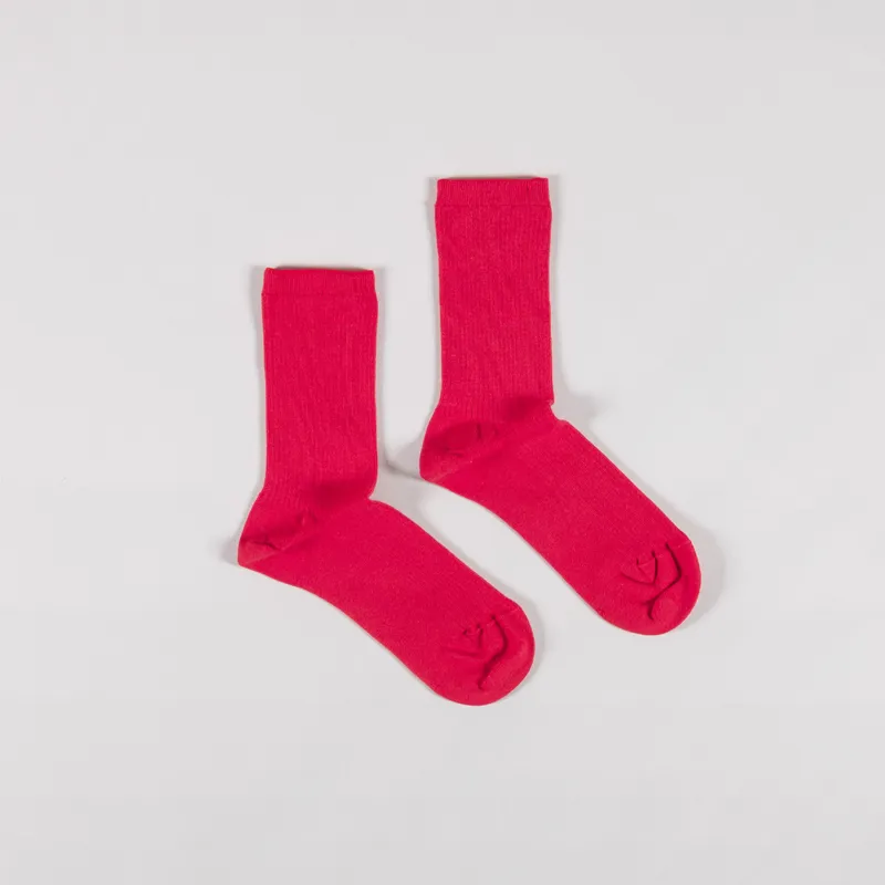 Colourful Standard Womens Classic Organic Socks Red Tangerine