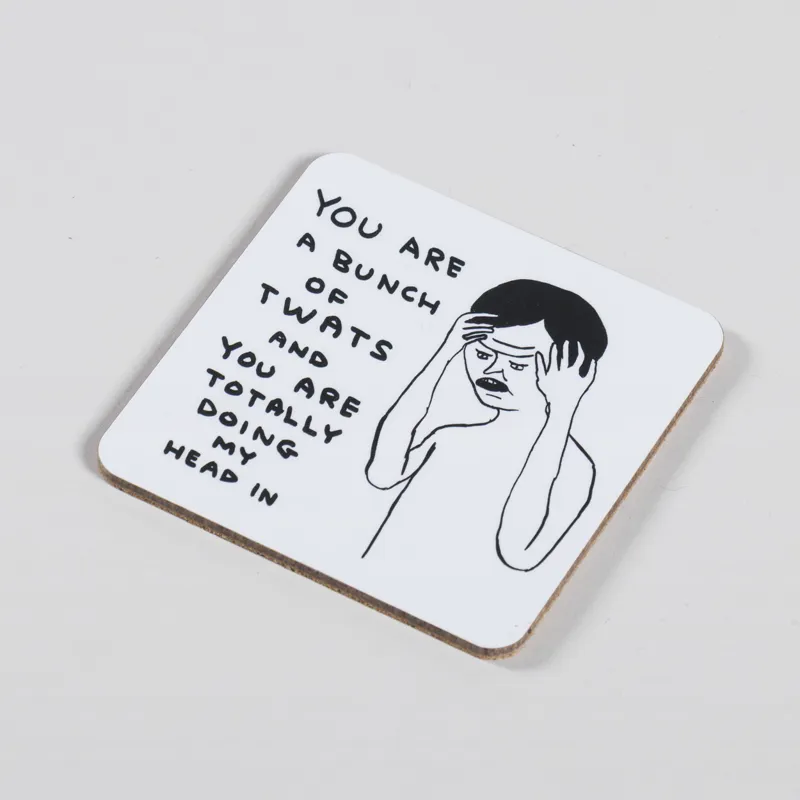 David Shrigley Bunch Of Twats Coaster-1