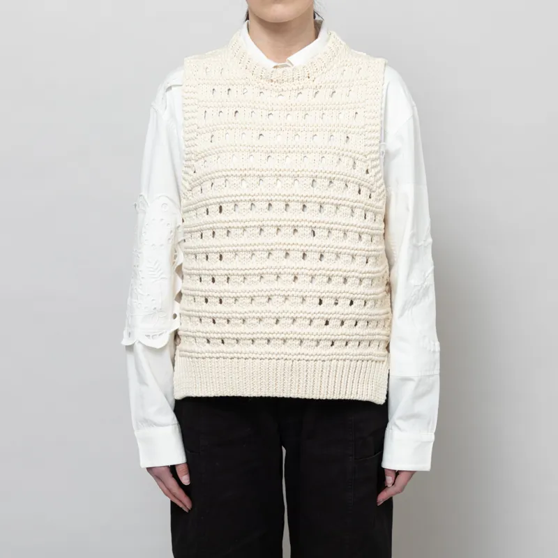 Stella Nova Womens Cotton Stitch Vest Cream