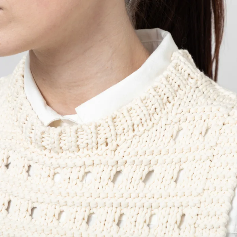 Stella Nova Womens Cotton Stitch Vest Cream-5