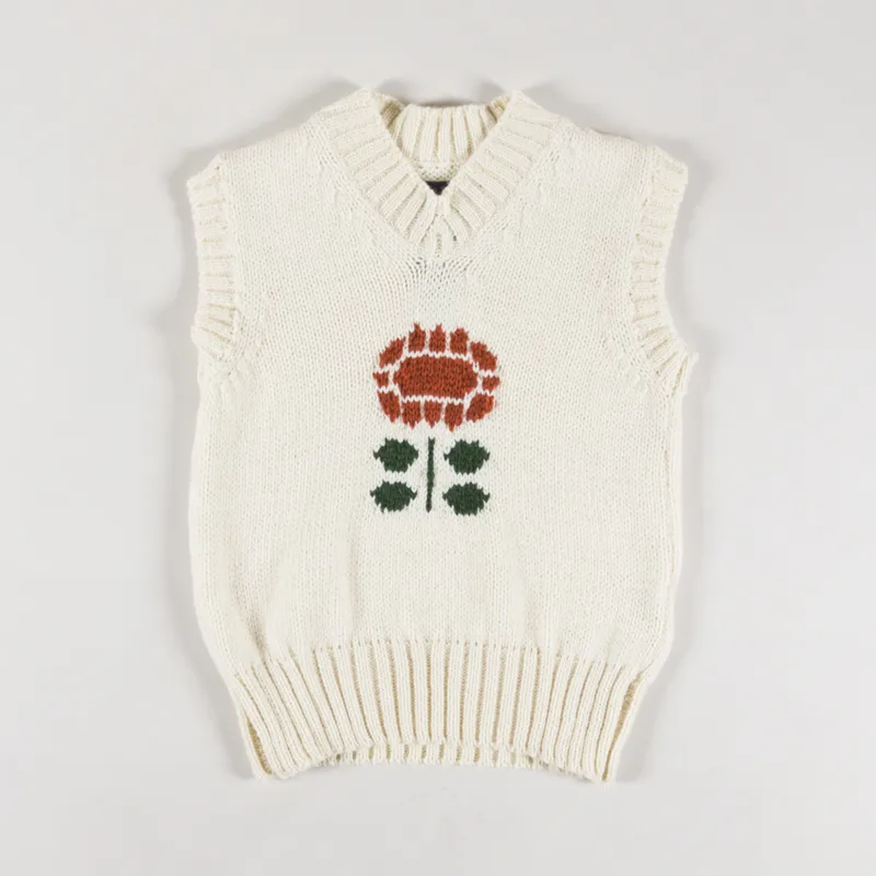 Howlin' Womens Close To The Flower Knitted Vest Ecru-4