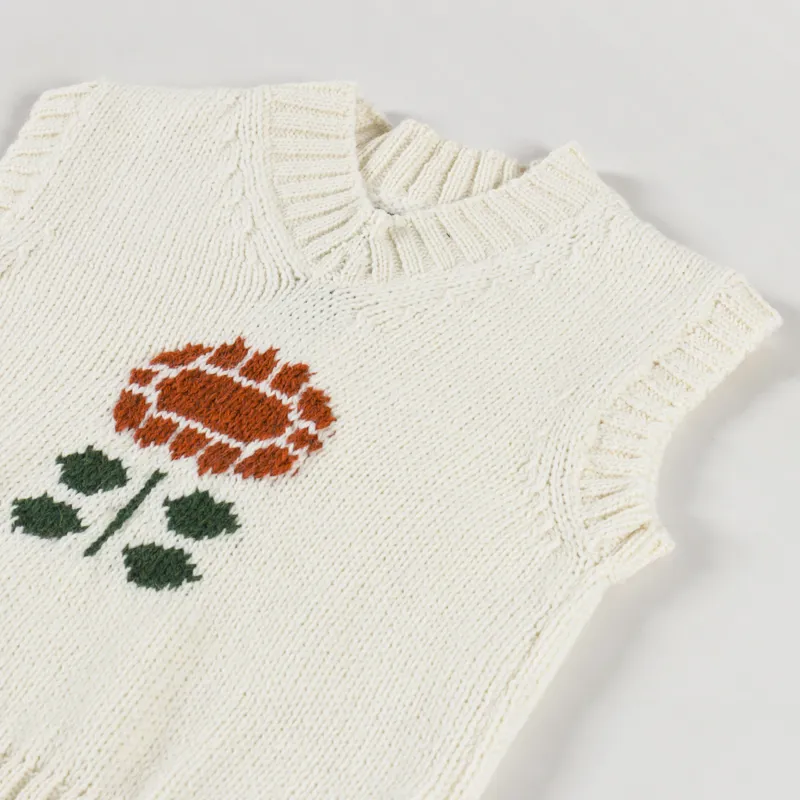 Howlin' Womens Close To The Flower Knitted Vest Ecru-6