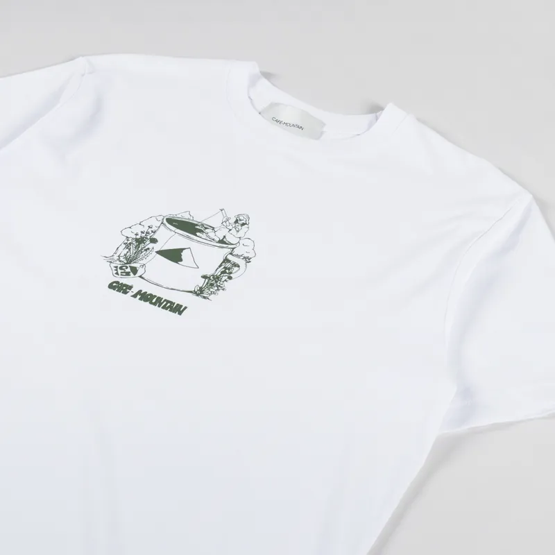 Cafe Mountain Cuppa Tee T Shirt Natural-1