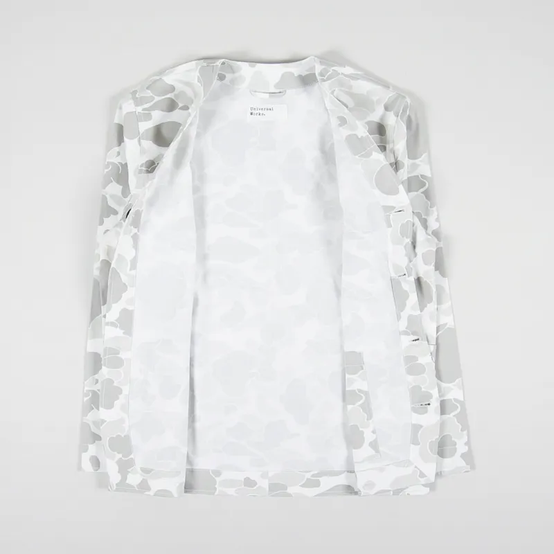 Universal Works Cabin Jacket Ecru UW Cotton Camo-1