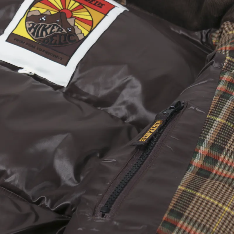 Hikerdelic Calland Puffer Jacket Brown Plaid-13