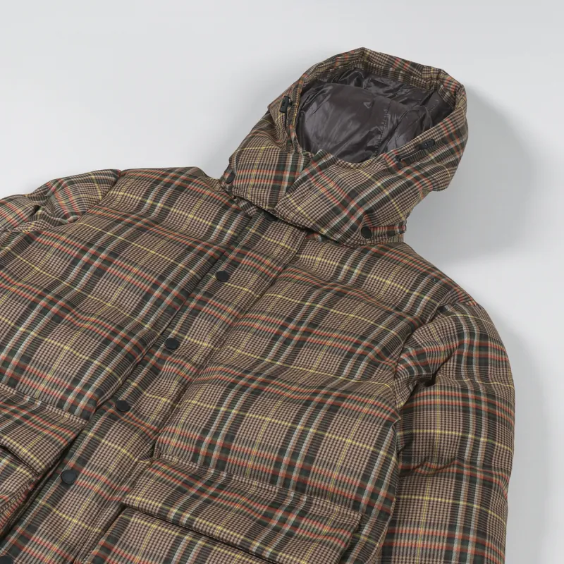 Hikerdelic Calland Puffer Jacket Brown Plaid-5