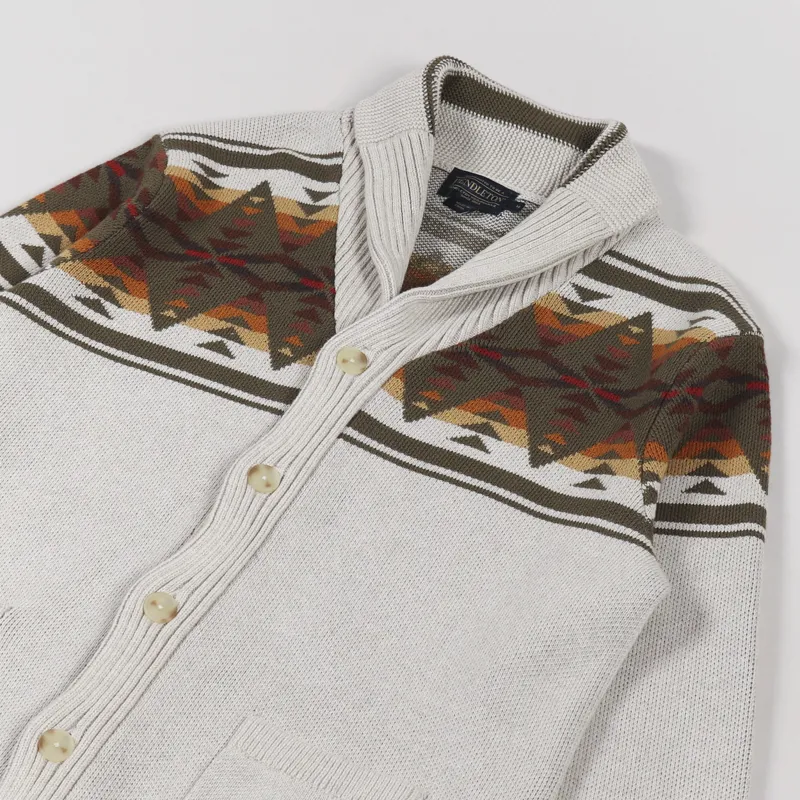 Pendleton Callister Cardigan Tan Brown-3