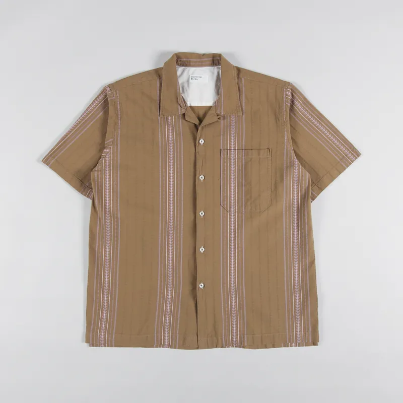 Universal Works Camp Shirt Deck Cotton Sand