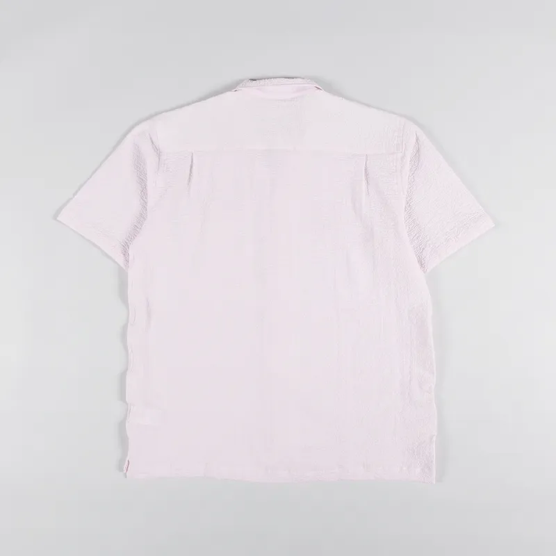 Universal Works Camp Shirt Seersucker Pink-1