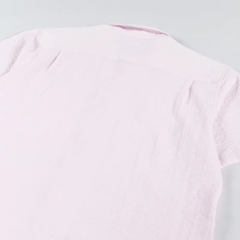Universal Works Camp Shirt Seersucker Pink-3