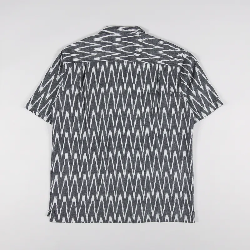 Universal Works Camp Shirt Grey Vee Ikat-1