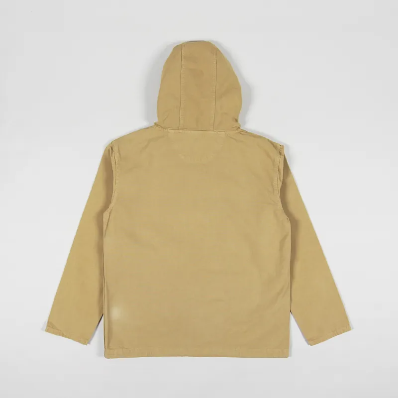 Service Works Mens Canvas Market Pullover Smock Jacket Tan Brown