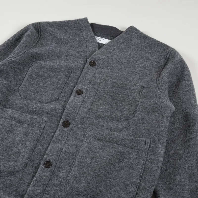 Universal Works Cardigan Grey Marl-3