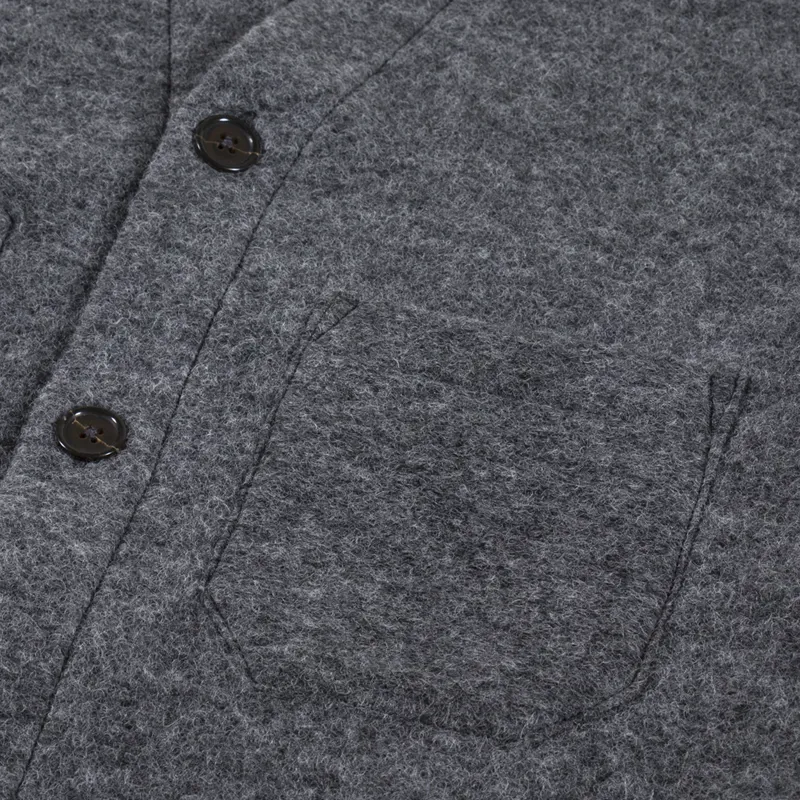 Universal Works Cardigan Grey Marl-7