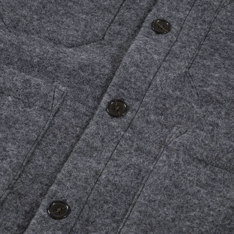 Universal Works Cardigan Grey Marl-6