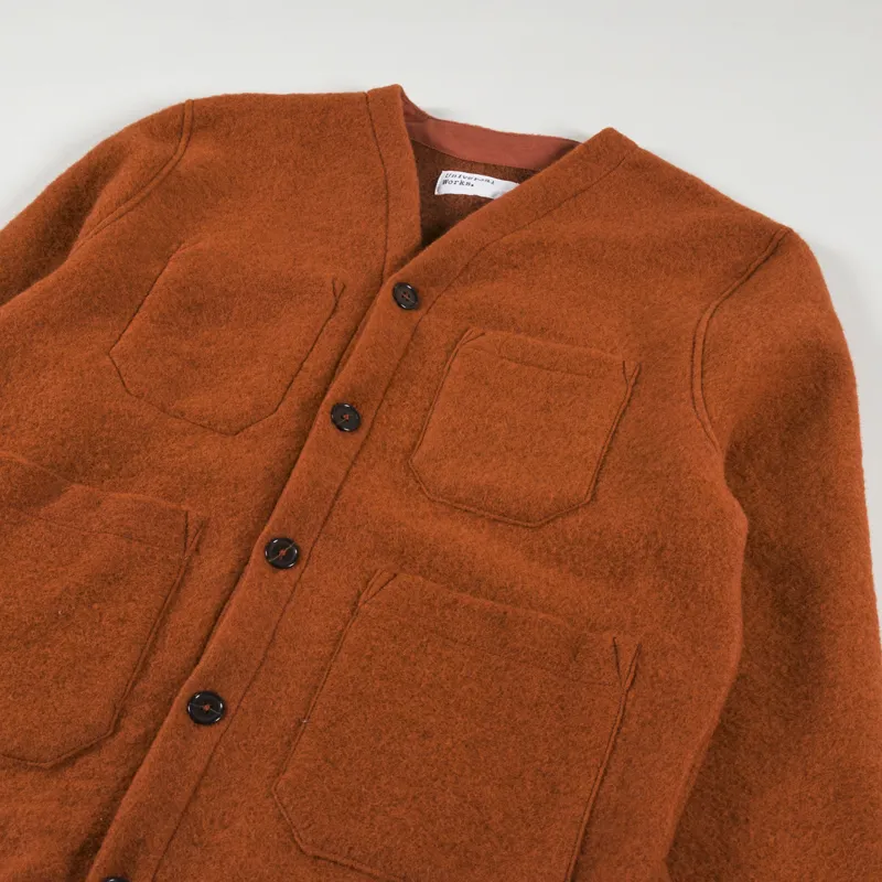 Universal Works Cardigan Orange-3