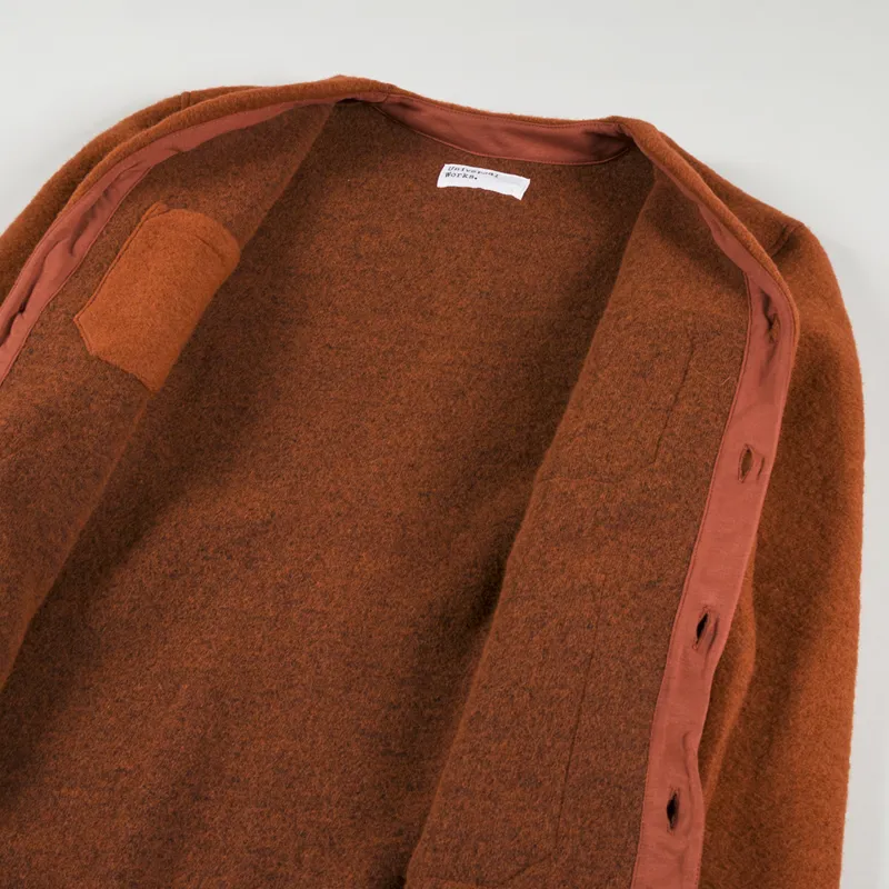 Universal Works Cardigan Orange-4