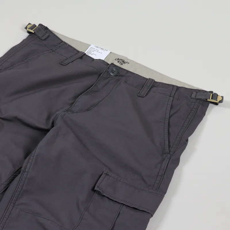 Carhartt WIP Mens Slim Fit Cargo Aviation Pants Blacksmith Grey
