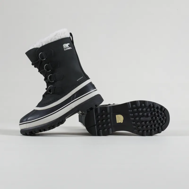 Sorel Womens Caribou Waterproof Boots Black Stone-2