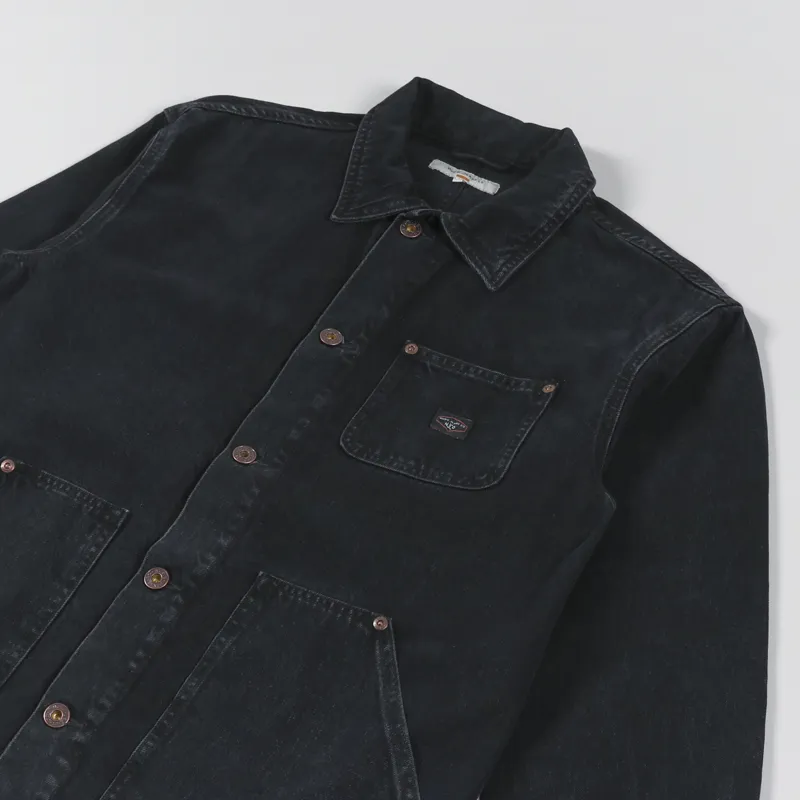 Nudie Jeans Carson Chore Jacket Black Hole-3