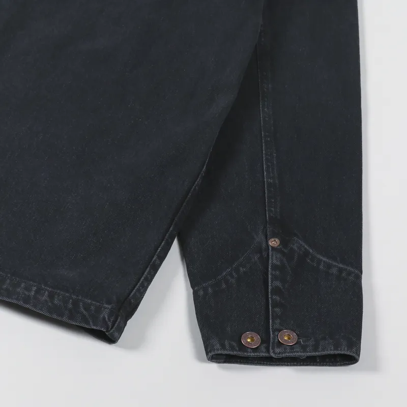 Nudie Jeans Carson Chore Jacket Black Hole-7