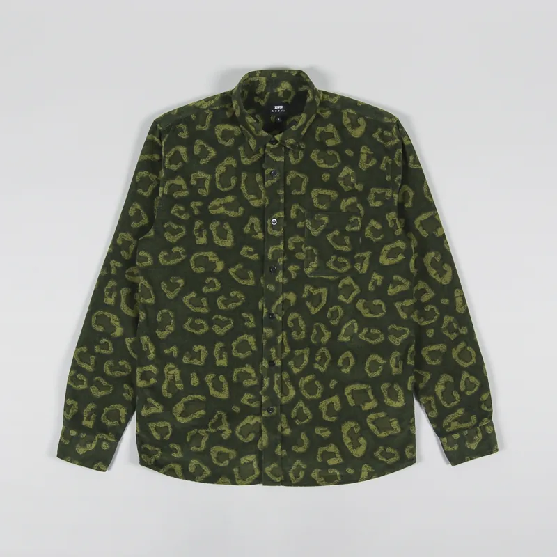 Edwin Carter Shirt Green Corduroy AOP