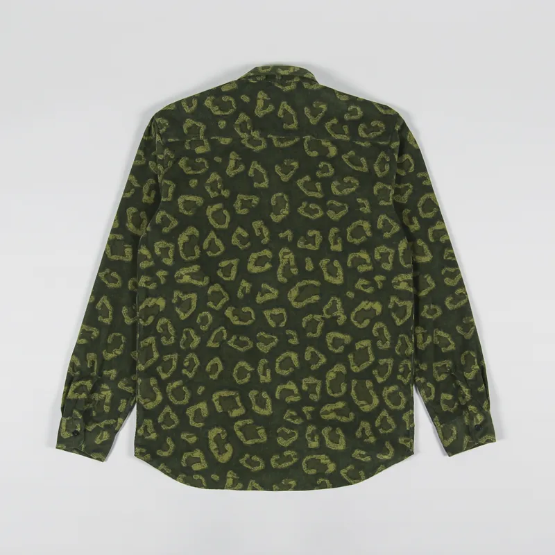Edwin Carter Shirt Green Corduroy AOP-1