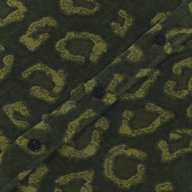 Edwin Carter Shirt Green Corduroy AOP-5