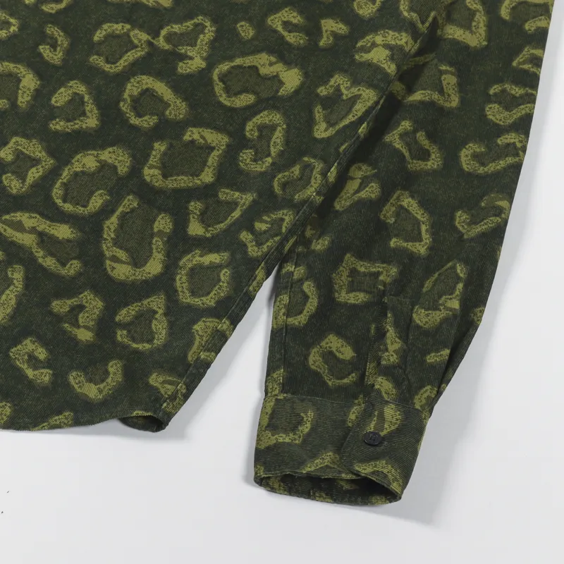 Edwin Carter Shirt Green Corduroy AOP-7