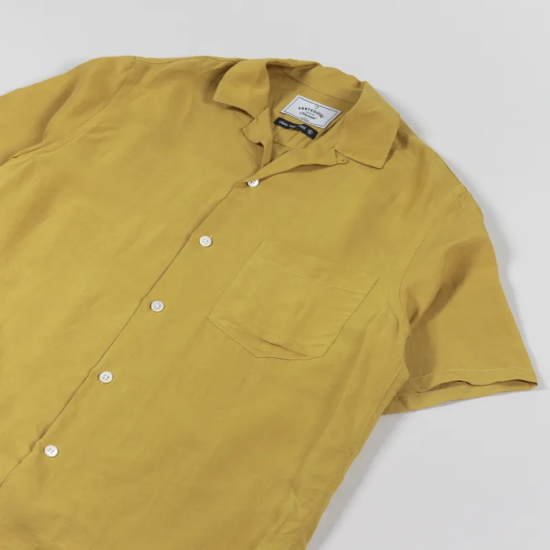 Portuguese Flannel Catown Short Sleeve Shirt Yellow-2