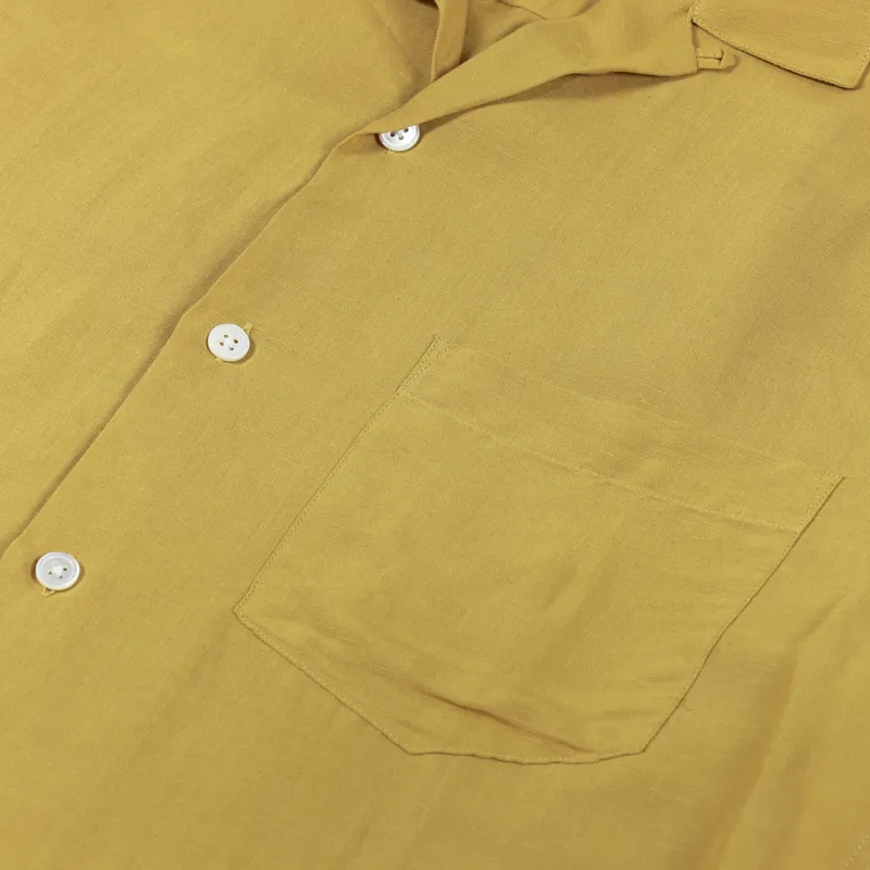 Portuguese Flannel Catown Short Sleeve Shirt Yellow-5