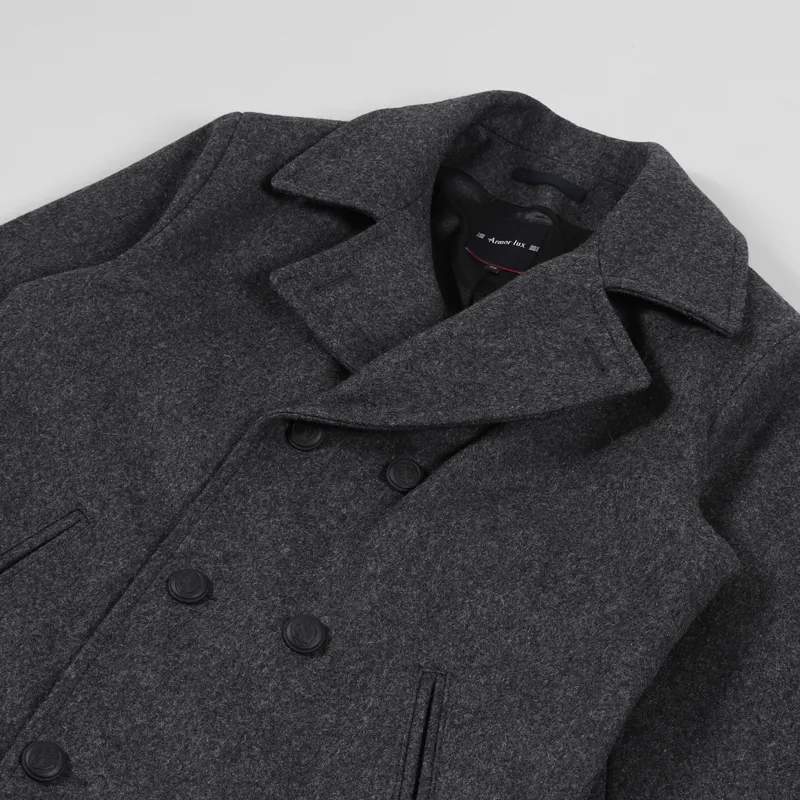 Armor Lux Caban Kermor Coat Chine Grey-3