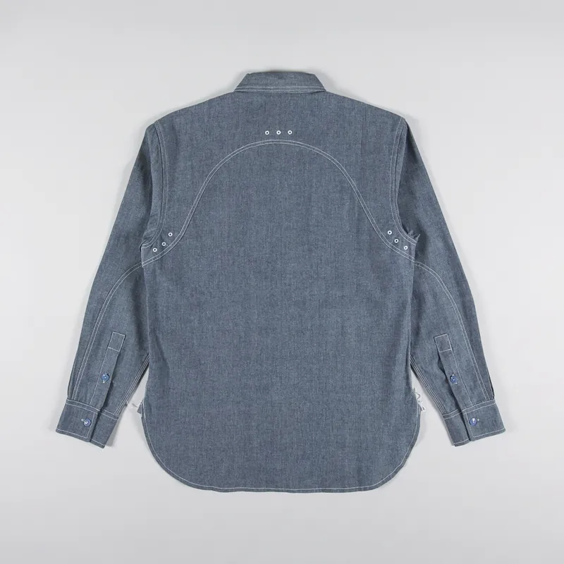 Standardtypes Worker Chambray Shirt Blue-1