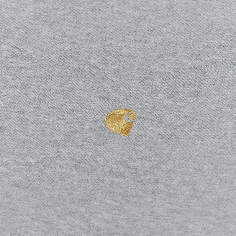 Carhartt WIP Chase T Shirt Grey Heather Gold-1