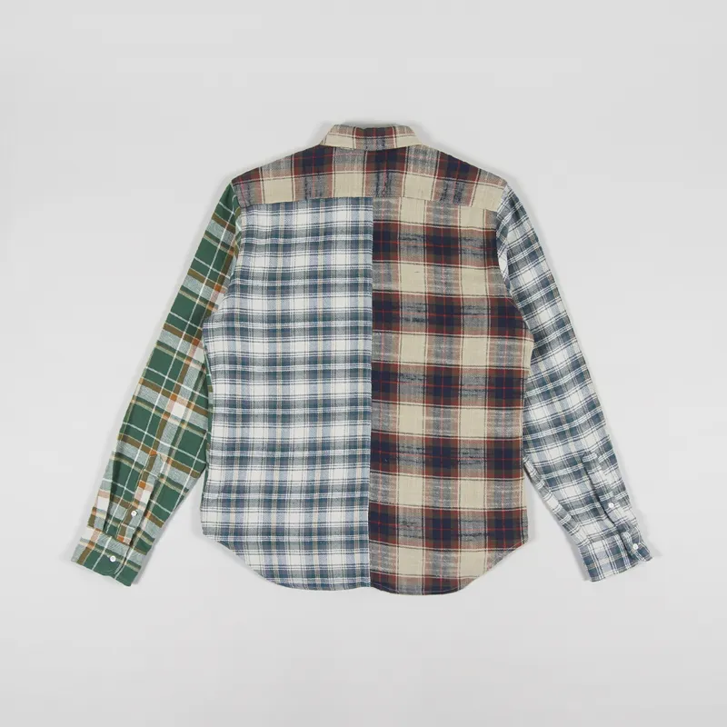 Edmmond Studios Check Block Shirt Green-1