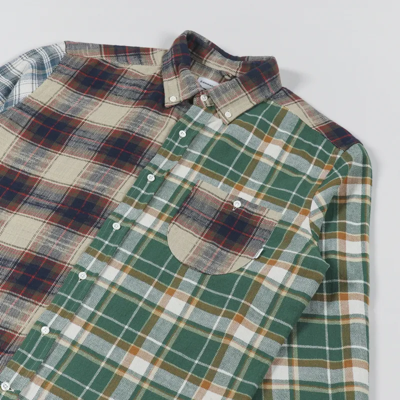 Edmmond Studios Check Block Shirt Green-2