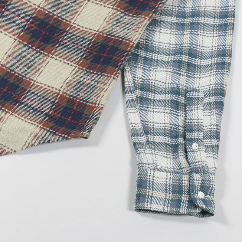 Edmmond Studios Check Block Shirt Green-4