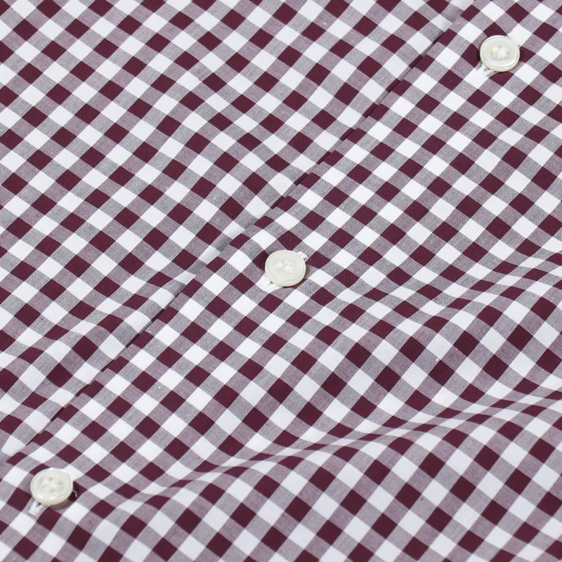 Fred Perry Gingham Short Sleeve Shirt Mahogany-4