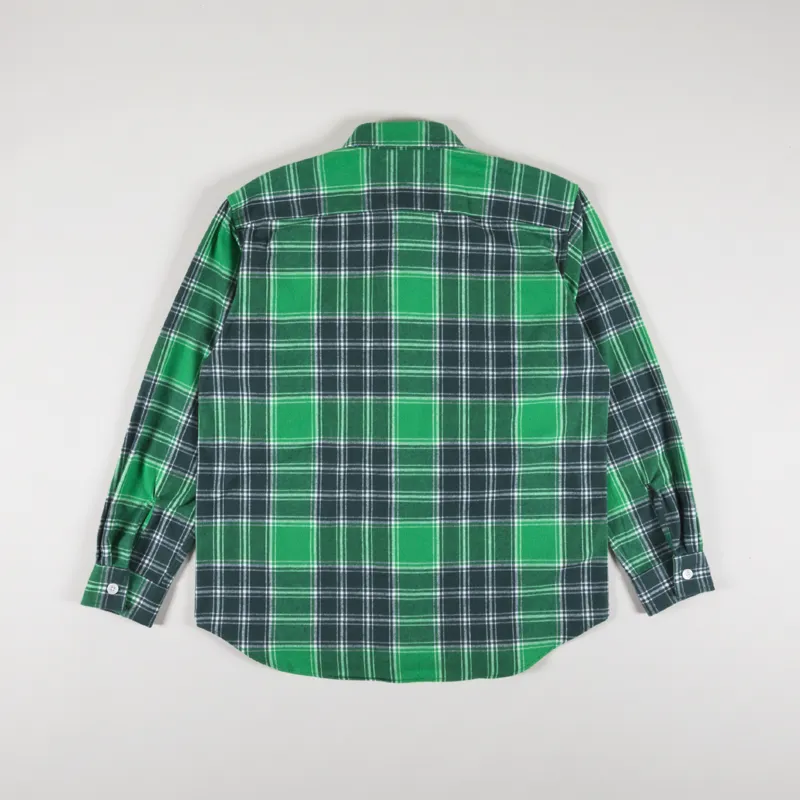 Garment Project Check Overshirt Green-1