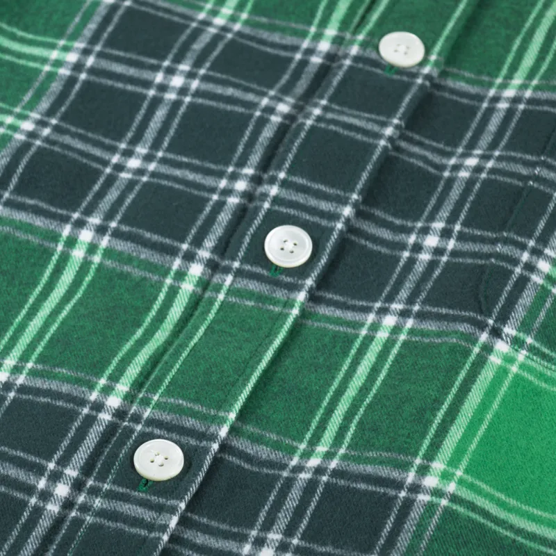 Garment Project Check Overshirt Green-2