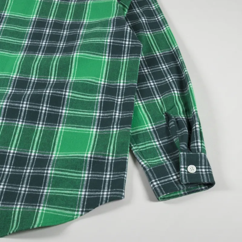 Garment Project Check Overshirt Green-3