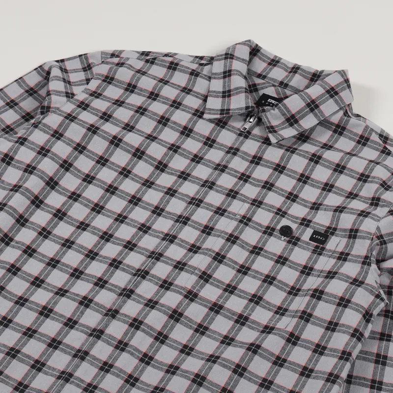 Edwin Wilson Zip Through Shirt Silver-1