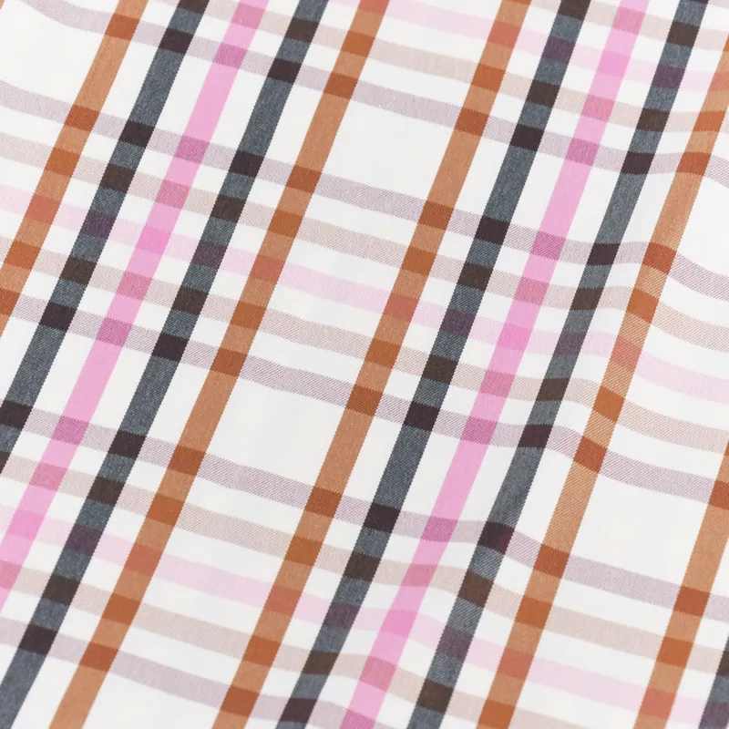 Fred Perry Womens Check Shirt Dress Ecru-9