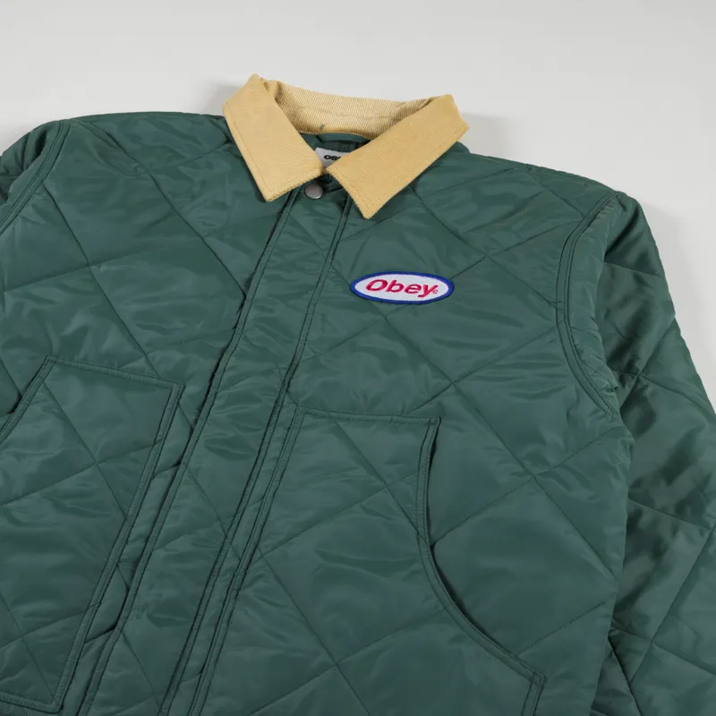 Obey Chisel Jacket Dark Cedar-3