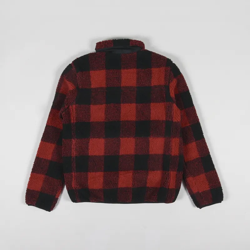 Penfield Mens Checked Mattawa Jacket Black Red Fleece