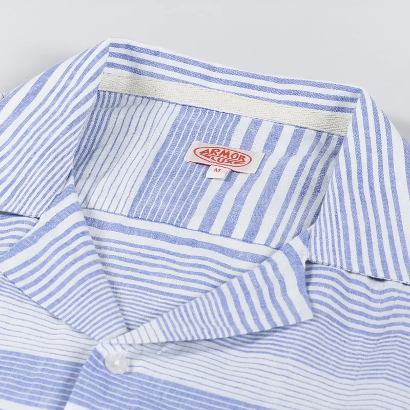 Armor Lux Stripe Vacation Shirt Blue White-3